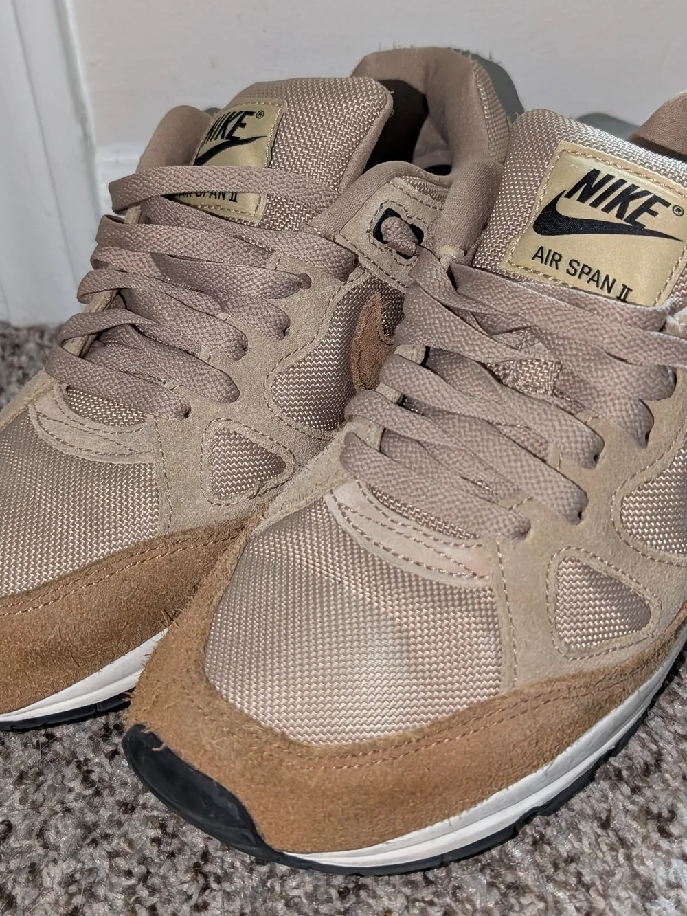 Nike Tan and Brown Air Span II Sneakers - Picture 1 of 1